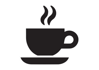 Coffee cup icon, Coffee cup solid vector design