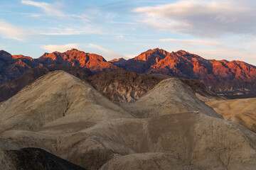Textured Desert Landscape at Golden Hour, 20 Mule Team Canyon, Death Valley National Park