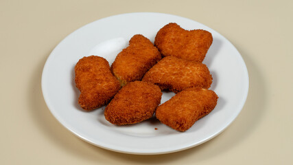 Chicken nuggets on plate