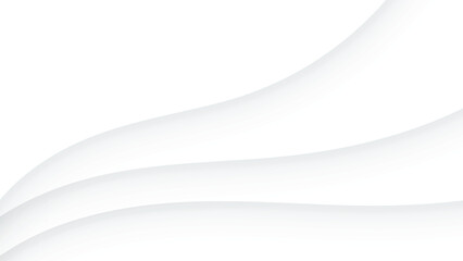 Clean White Abstract Background Design Featuring Smooth Subtle Light Gray Wavy Lines For Modern Business Websites