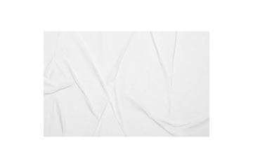 White rectangle adhesive paper sticker label transparent background isolated on transparent background. Crumbled glued paper poster, Mockup template, Graphic design elements, PNG