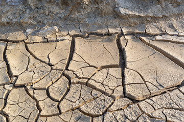 Close-Up of Fractured Mud Patterns, Death Valley National Park