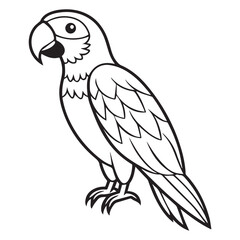 Obraz premium macaw parrot vector icon