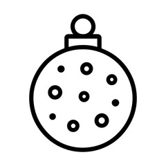 outline icon Christmas ball with dots vector on a white background
Vector outline icon of a holiday on a white background