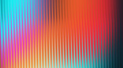 Vibrant Gradient of Vertical Pleated Stripes with Cyan Pink and Orange Hues abstract background