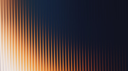 Warm Orange and Dark Blue Abstract Vertical Ribbed Texture with Light Glow gold yellow