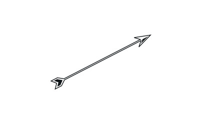 Simple hand drawn diagonal arrow pointing up and to the right