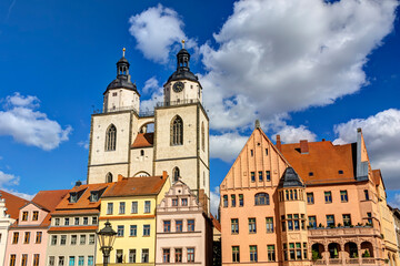 Lutherstadt Wittenberg, Marktplatz mit der Stadtkirche