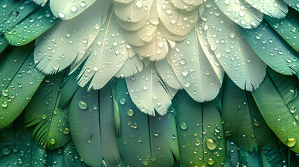 water drops on green leaf