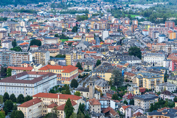 Fototapeta premium Blick auf Verbania vom Sacro Monte di Domodossola, Piemont
