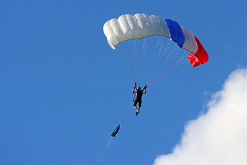 Paraglider being towed by a winch	