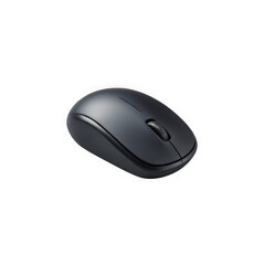 Dark computer mouse isolated on transparent background