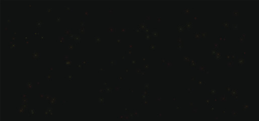 Sparse Red Green Yellow Starbursts Scattered on Dark