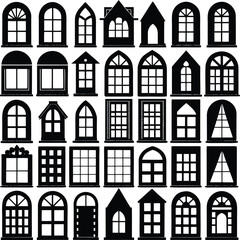 Abstract geometric window design with vibrant color palette and clean lines