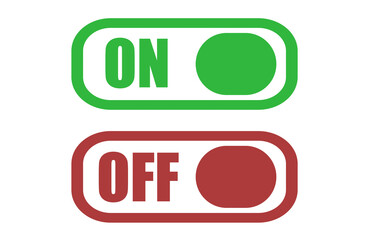 Minimalist On Off Switch Icon transparent and white background