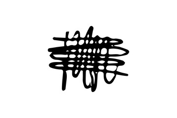 Chaotic Hand-Drawn Scribble or Shading Graphic Element, Isolated 64x64 Single Icon, conveying a sense of abstract noise or rough texture.