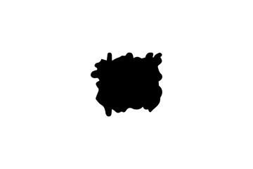 Opaque Black Cloud or Clump Silhouette, Isolated 64x64 Single Icon, representing an indistinct mass, perfect for a mysterious or shadow-like design element.