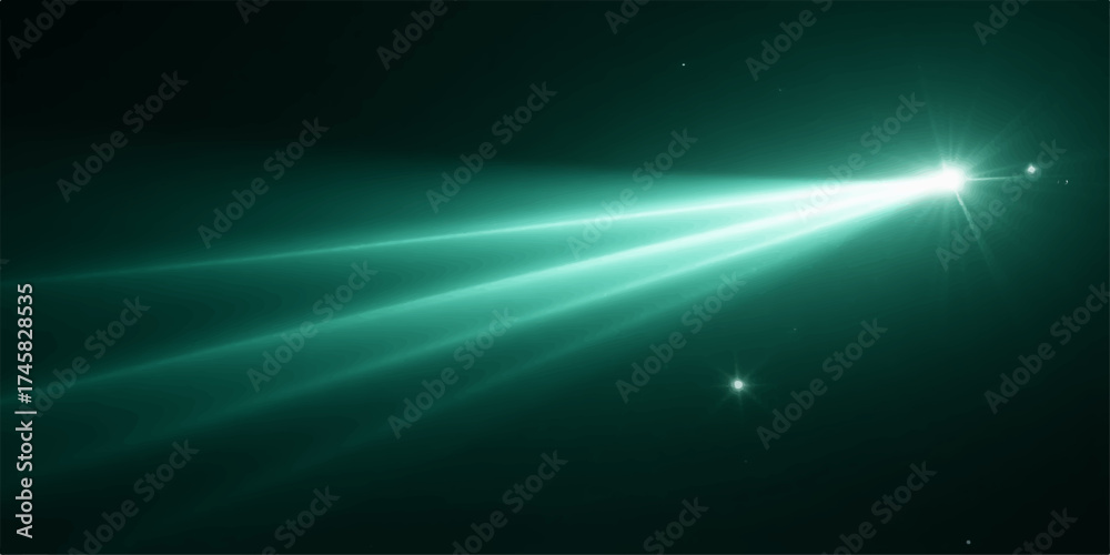 Wall mural abstract dark blue background design with glowing rays and wave patterns