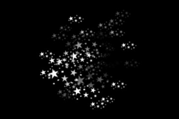 Abstract White Star on Black Background