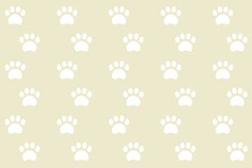 White Paw Footprints Background