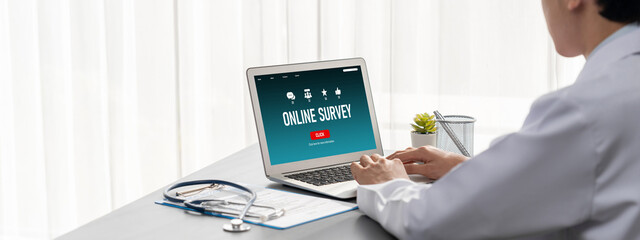 Online survey form for brisk digital information collection on the internet network
