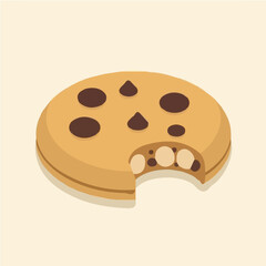 Chocolate cookie vector design icon