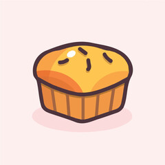Cute cupcake icon in vector format for motion graphics
