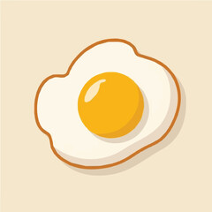 Fried egg vector design icon