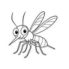  
 
Cute Mosquito Line Art Vector Illustration
 
 
 