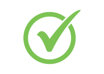 Green Check Symbol – Confirmation or Validation Icon in PNG Format