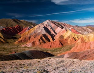 the dramatic landforms of the cerro de los 14 colores or fourteen coloured mountain serrania de hornocal jujuy northwest argentina