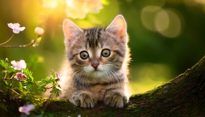 Fototapeta premium a cute kitten in the park