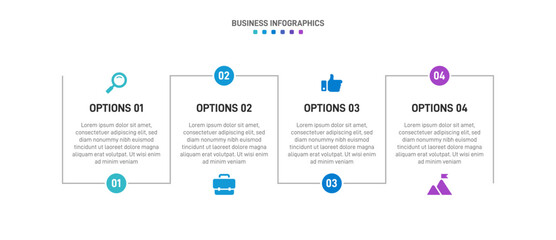 Progress bar featuring 4 arrow-shaped elements, symbolizing the four stages of business strategy and progression. Clean timeline infographic design template. Vector for mobile presentation.