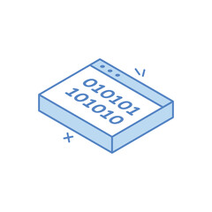 Binary Coading vector icon