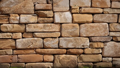 Obraz premium large sandstone blocks wall texture old weathered stone wall background