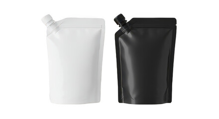 black and white doypack mokeup cut out, 