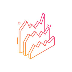 Area Chart vector icon