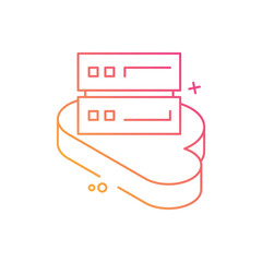 Cloud Data vector icon