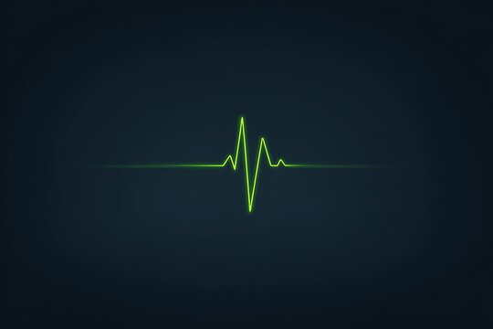 Vibrant green heart rate monitor line for medical technology and healthcare design - Powered by Adobe