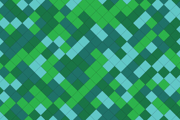 Abstract Geometric Pattern with Shades of Green and Blue Background Art