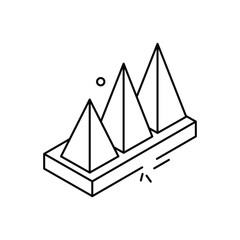 Pyramid Graph vector icon