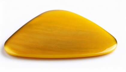 yellow guitar pick isolated on white