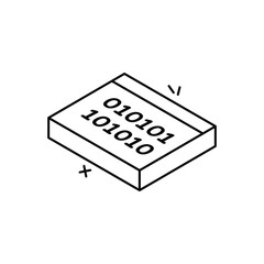 Binary Coading vector icon