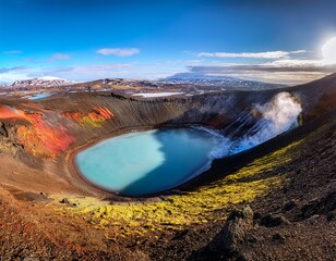 inside the thrihnukagigur volcano caldera iceland