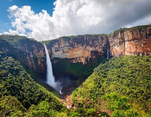 the cachoeira do tabuleiro waterfall the highest in the state and one of the highest in the country conceicao do mato dentro minas gerais brazil
