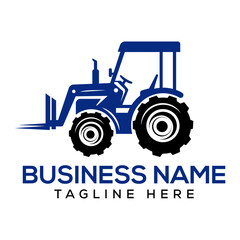 Heavy Tractor Forklift Agriculture Farm Vectors Illustrations Logo