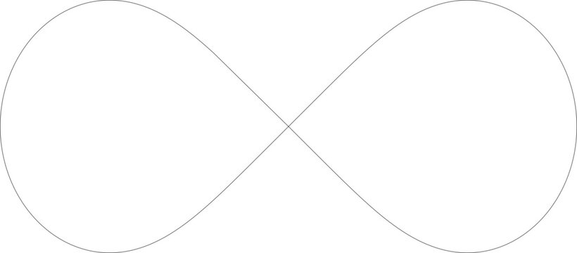 Rounded infinity curve (Lemniscate of Bernoulli, PPT-compatible & fully editable)