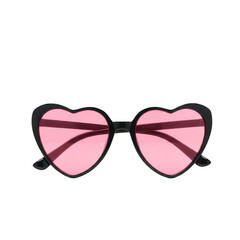 heart shape glasess isolated on transparent background, PNG