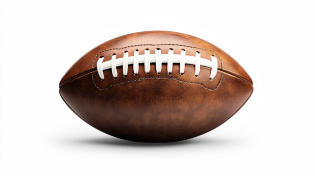 American Football Ball on Transparent Background