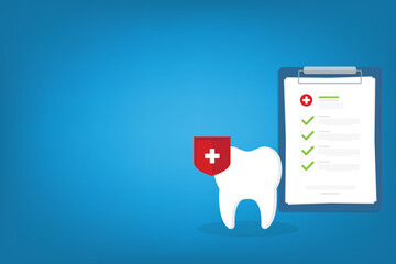 Dental care, tooth protection. Medical health and dentistry concept	